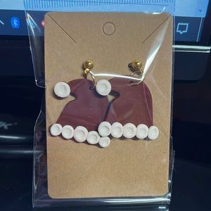 New! Santa Hat Polymer Clay Earrings